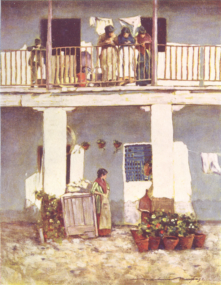 SPAIN. Seville, Spain 1920 old antique vintage print picture